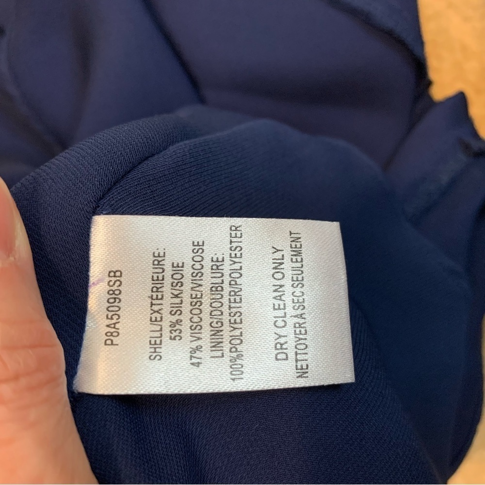 Parker Silk Blend Sleeveless Criss Cross Front Blouse - Picture 13 of 13
